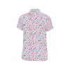 Cherry Blossom Pattern Print Design 01 Men's Short Sleeve Button Up Shirt