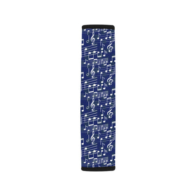 Music Note Blue Themed Print Car Seat Belt Cover