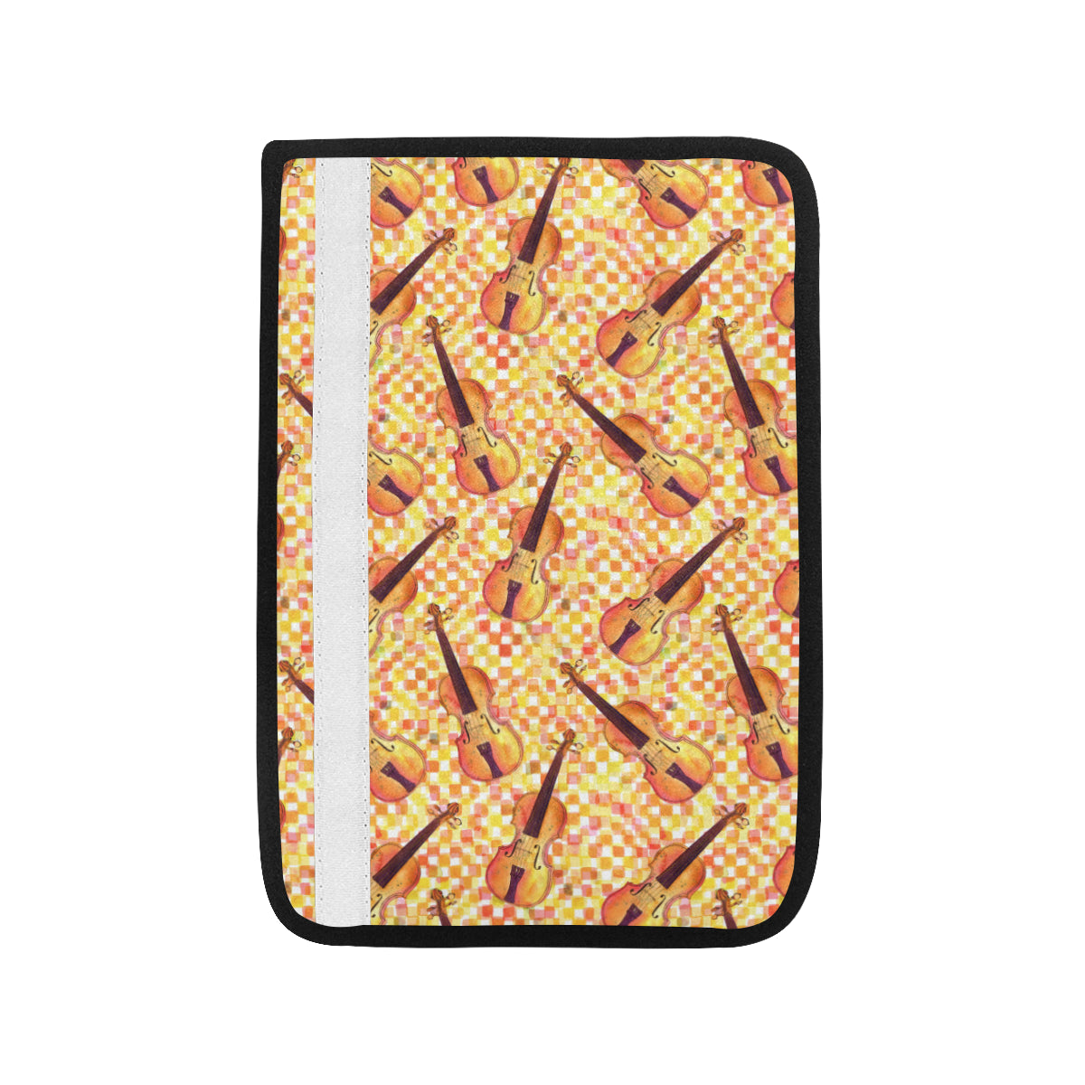 Violin Pattern Print Design 03 Car Seat Belt Cover