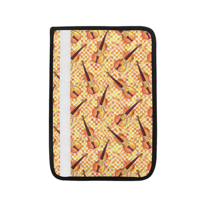 Violin Pattern Print Design 03 Car Seat Belt Cover