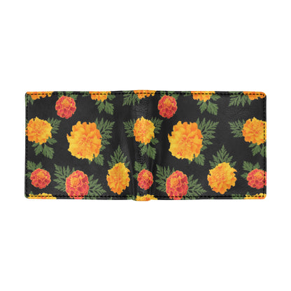 Marigold Pattern Print Design MR05 Men's ID Card Wallet
