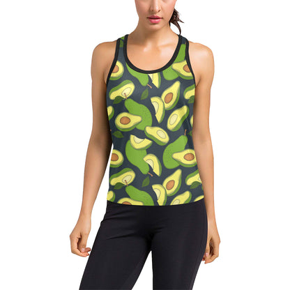 Avocado Pattern Print Design AC013 Women's Racerback Tank Top