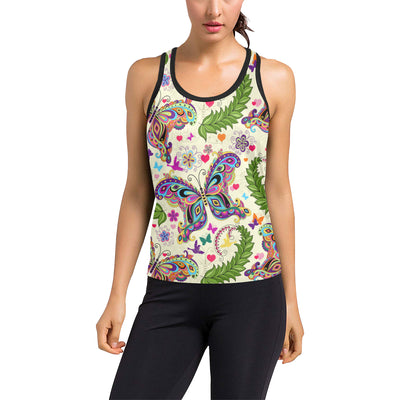 Butterfly Colorful Indian Style Women's Racerback Tank Top