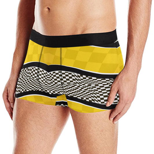 Checkered Pattern Print Design 02 Men's Boxer Briefs