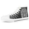 Native American Indian Skull Men High Top Canvas Shoes