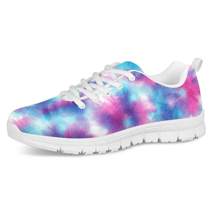 Tie Dye Blue Pink Women Sneakers Shoes