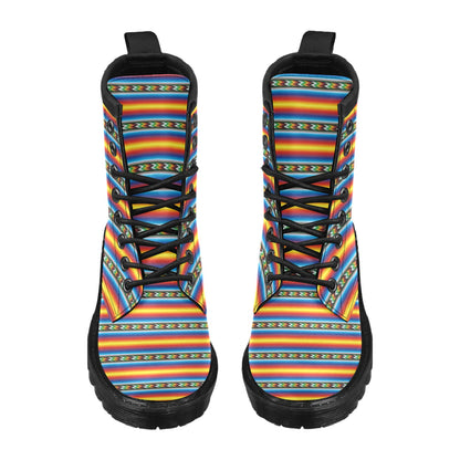 Mexican Blanket ZigZag Print Pattern Women's Boots