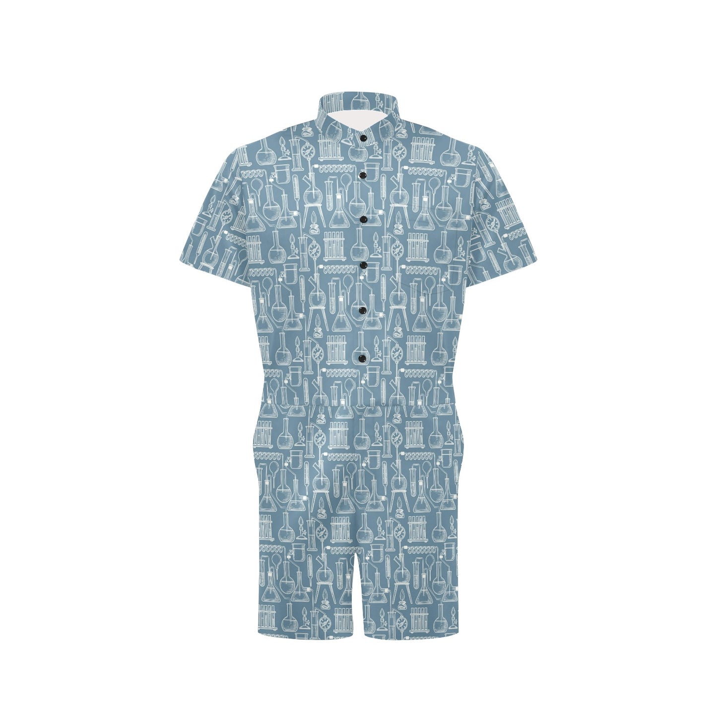 Chemical Pattern Print Design 05 Men's Romper
