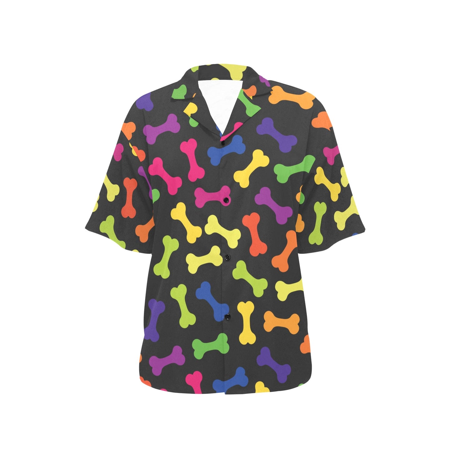 Dog Bone Neon Color Pattern Print Design 02 Women's Hawaiian Shirt