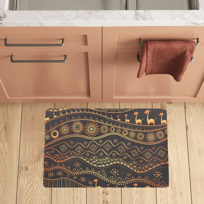 Gold African Design Kitchen Mat