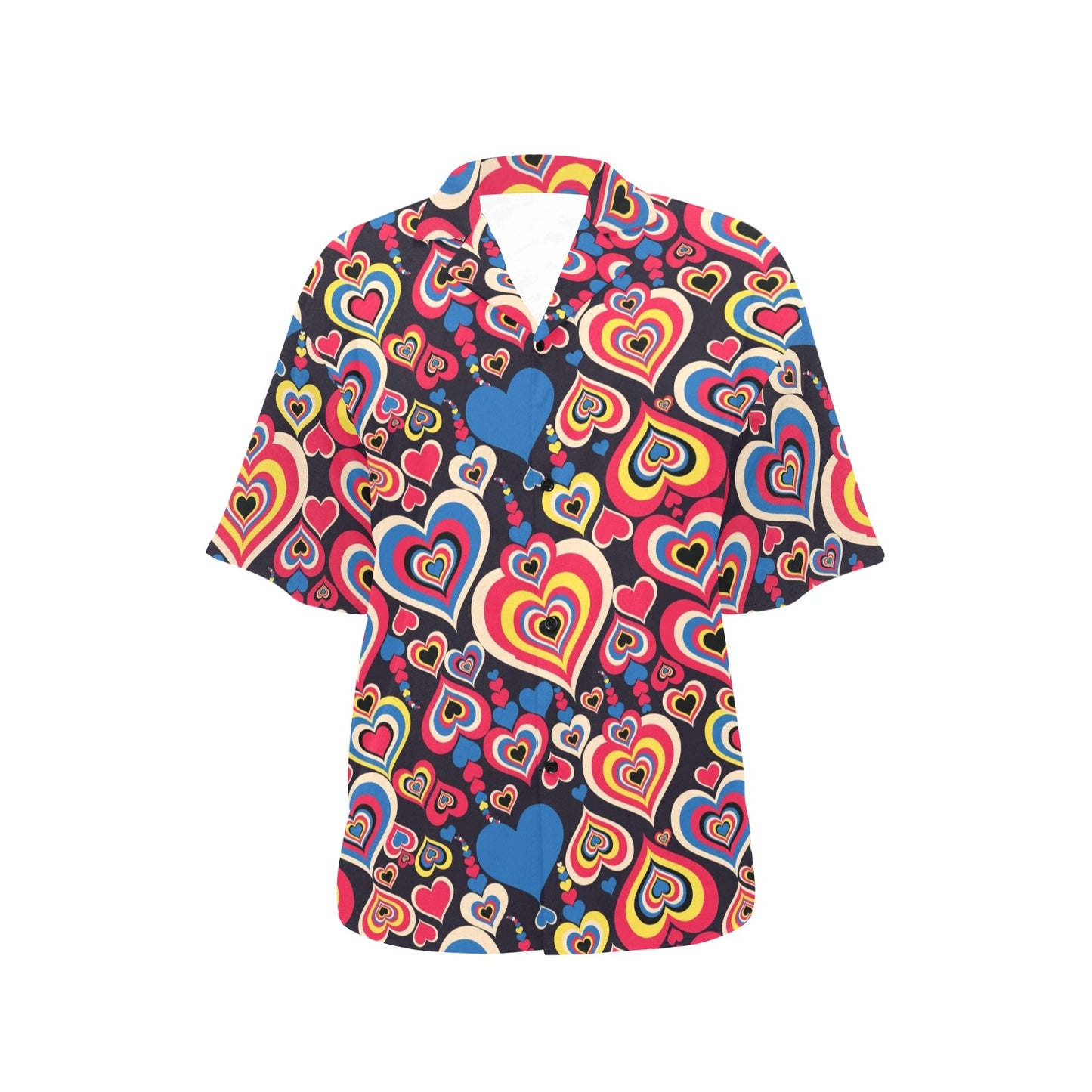 Heart Pattern Print Design HE08 Women's Hawaiian Shirt