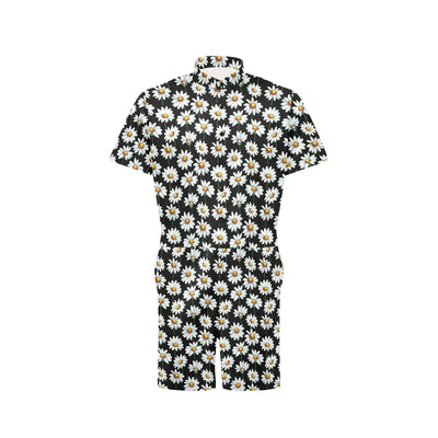 Daisy Print Pattern Men's Romper