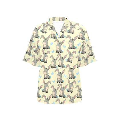 Donkey Baby Pattern Print Design 02 Women's Hawaiian Shirt