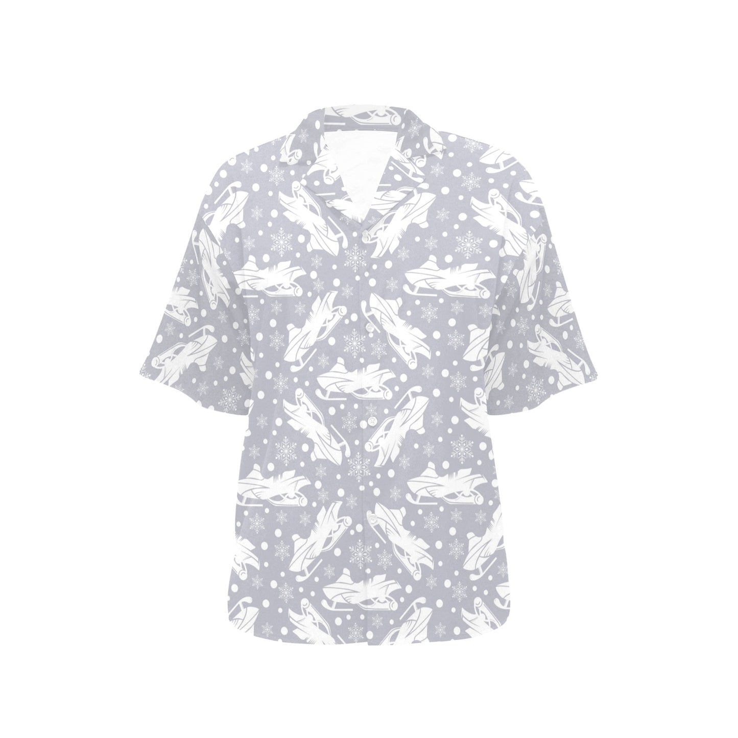 Snowmobile Print Design LKS302 Women's Hawaiian Shirt