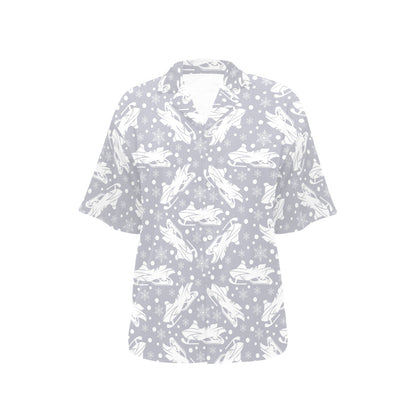 Snowmobile Print Design LKS302 Women's Hawaiian Shirt