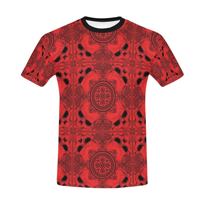Bandana Red Print Design LKS304 Men's All Over Print T-shirt