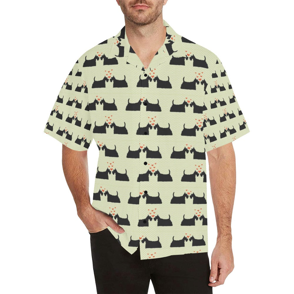 Scottish Terriers Print Design LKS304 Men's Hawaiian Shirt