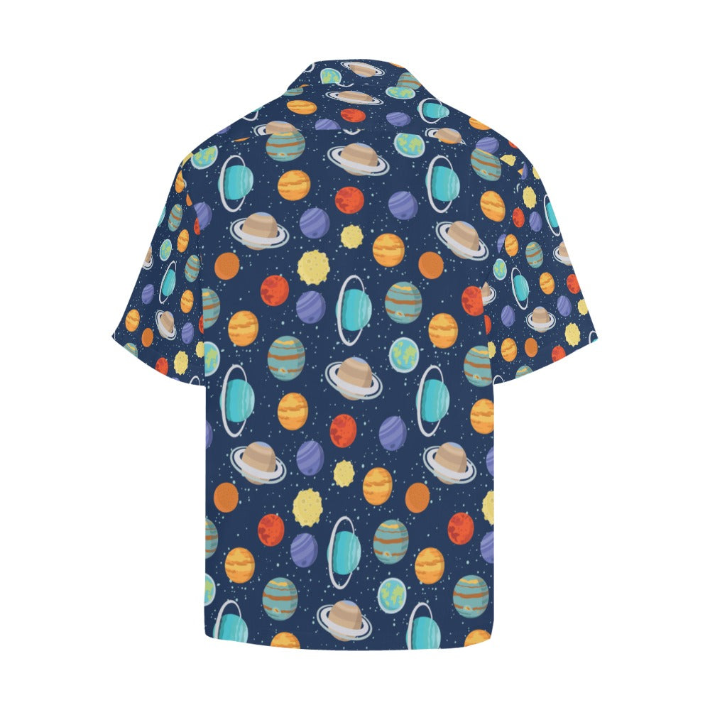 Planet With Star Print Design LKS303 Men's Hawaiian Shirt