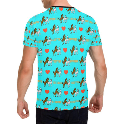 Horse Couple Love Print Design LKS309 Men's All Over Print T-shirt