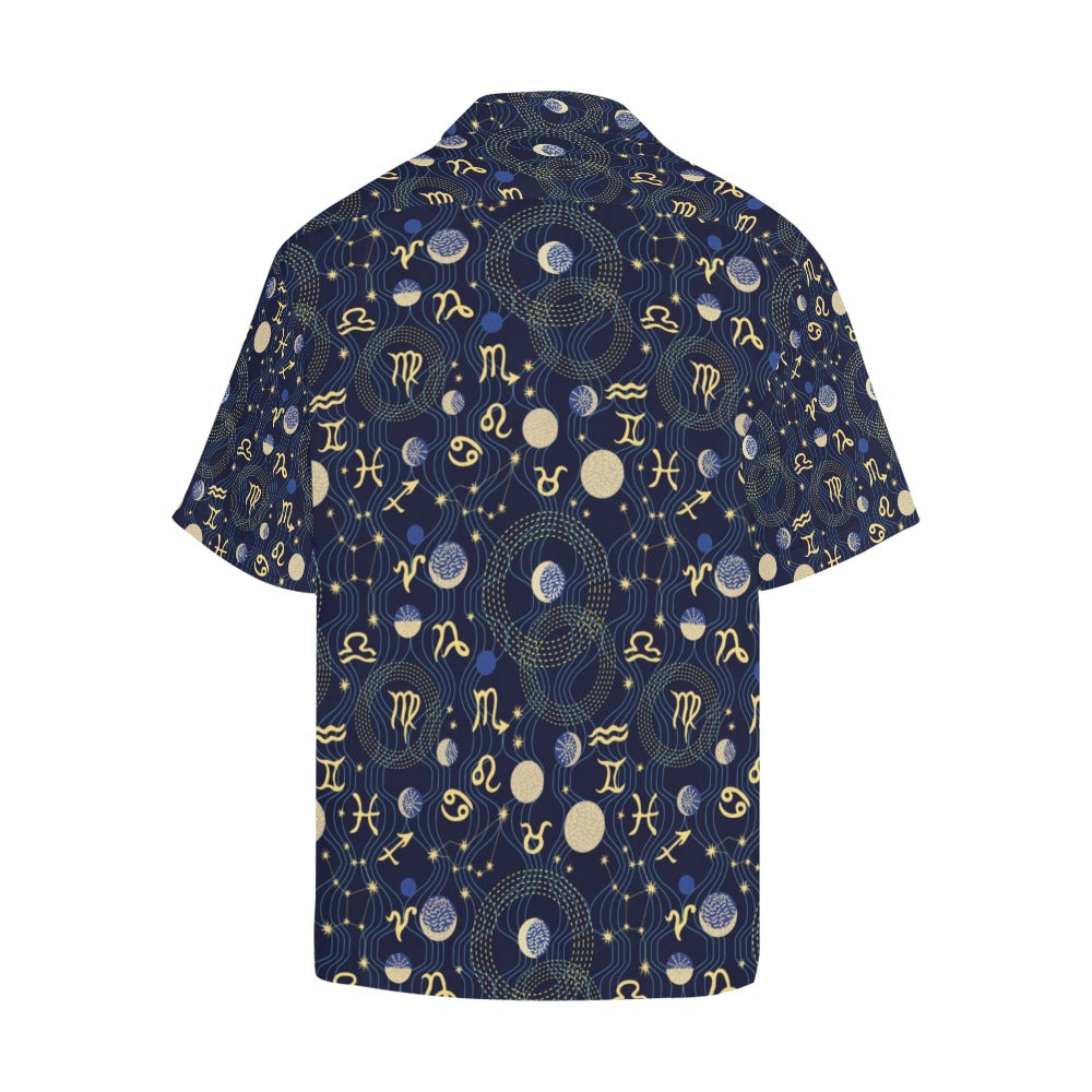 Zodiac Print Design LKS302 Men's Hawaiian Shirt