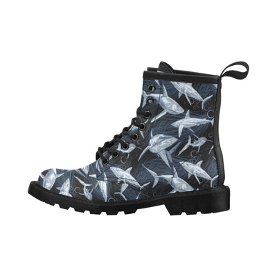 Shark Print Pattern Women's Boots