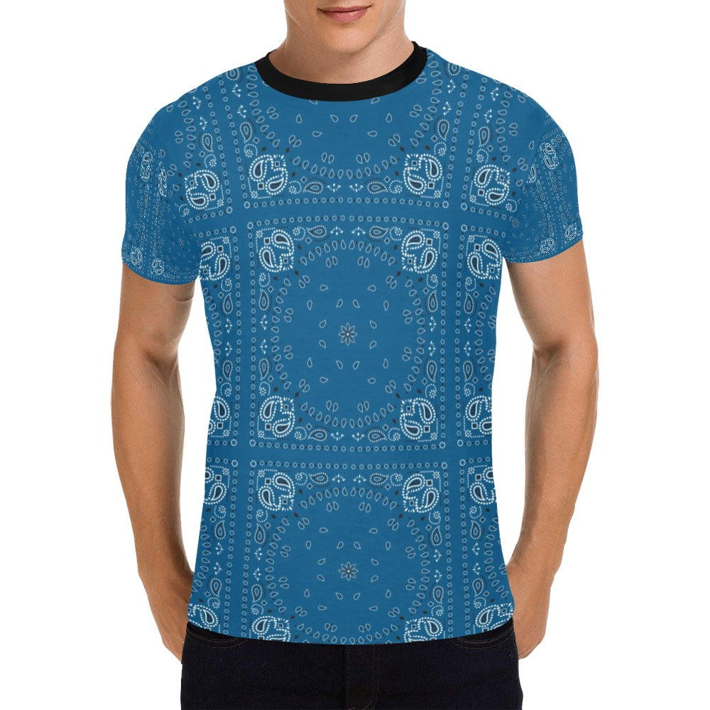 Bandana Blue Print Design LKS301 Men's All Over Print T-shirt