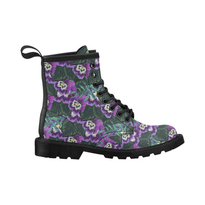 Pansy Pattern Print Design PS07 Women's Boots