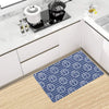 Anchor Stripe Pattern Kitchen Mat