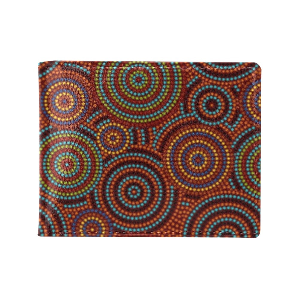 Aboriginal Print Design LKS403 Men's ID Card Wallet