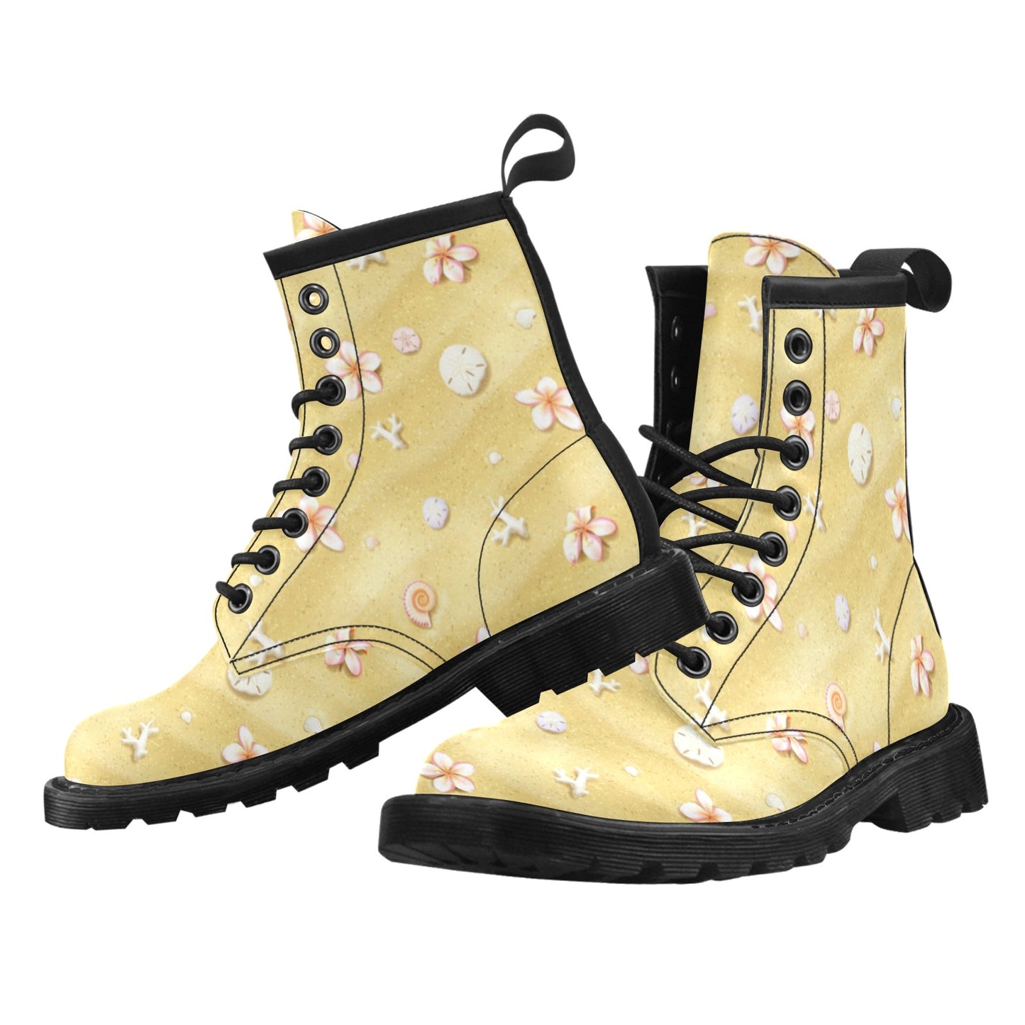 Beach Theme Print Women's Boots