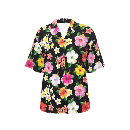 Hibiscus Pattern Print Design HB025 Women's Hawaiian Shirt