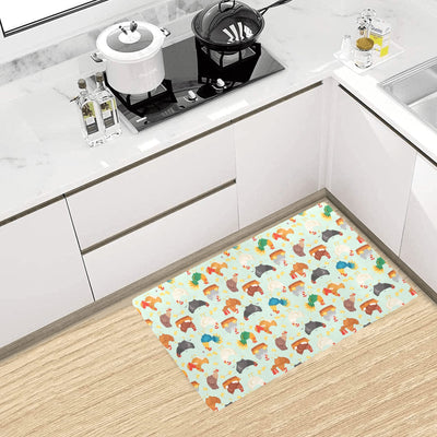 Chicken Pattern Print Design 07 Kitchen Mat