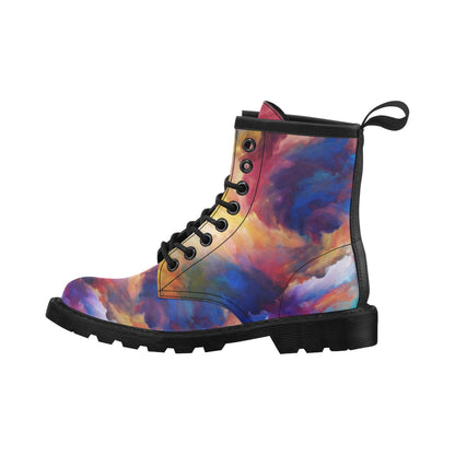 Vortex Twist Swirl Water Color Design Women's Boots