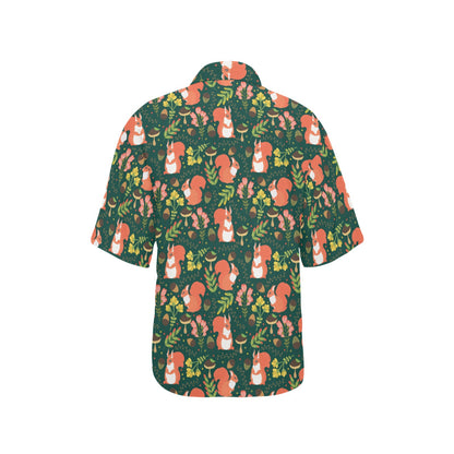 Squirrel Print Design LKS302 Women's Hawaiian Shirt