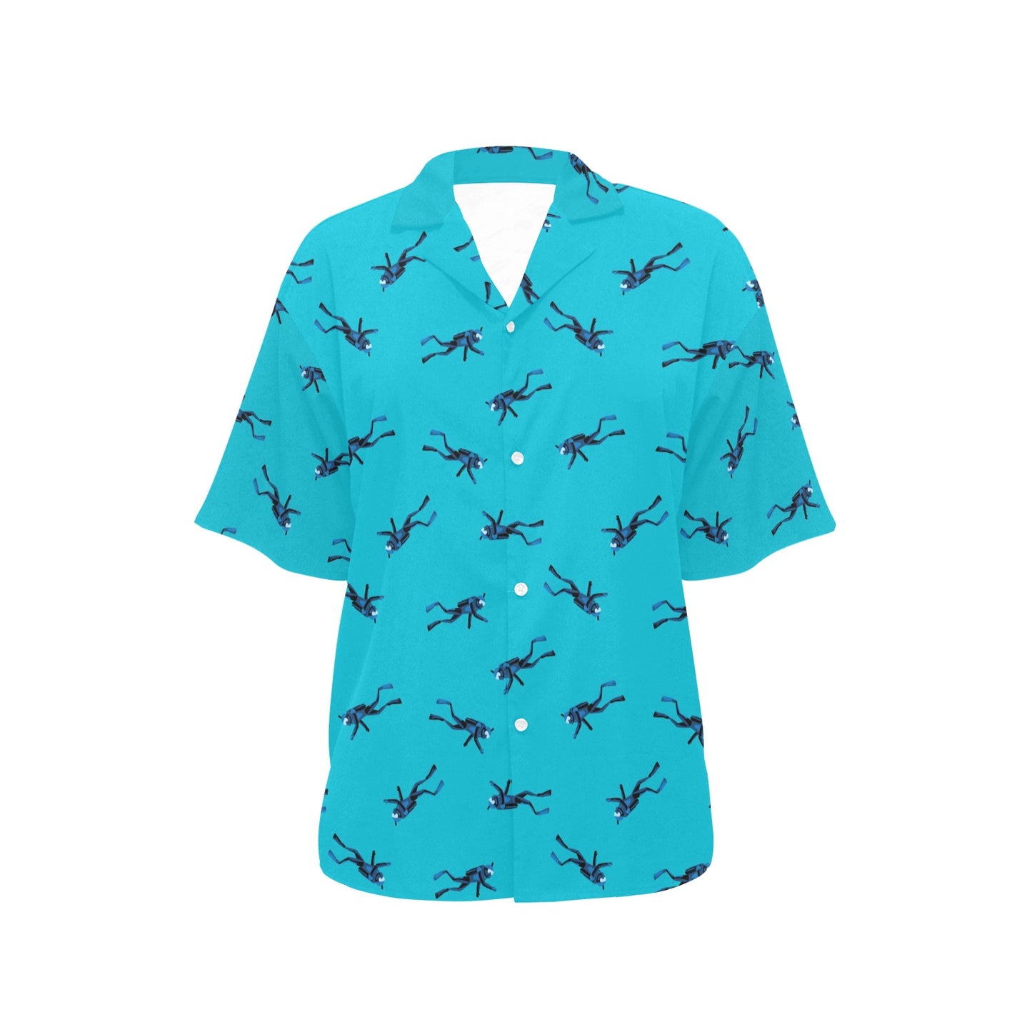 Scuba Driver Print Design LKS304 Women's Hawaiian Shirt