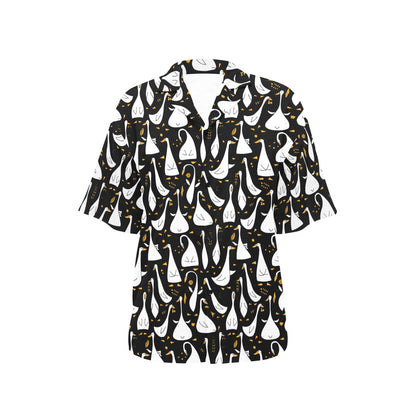 Goose Print Design LKS401 Women's Hawaiian Shirt