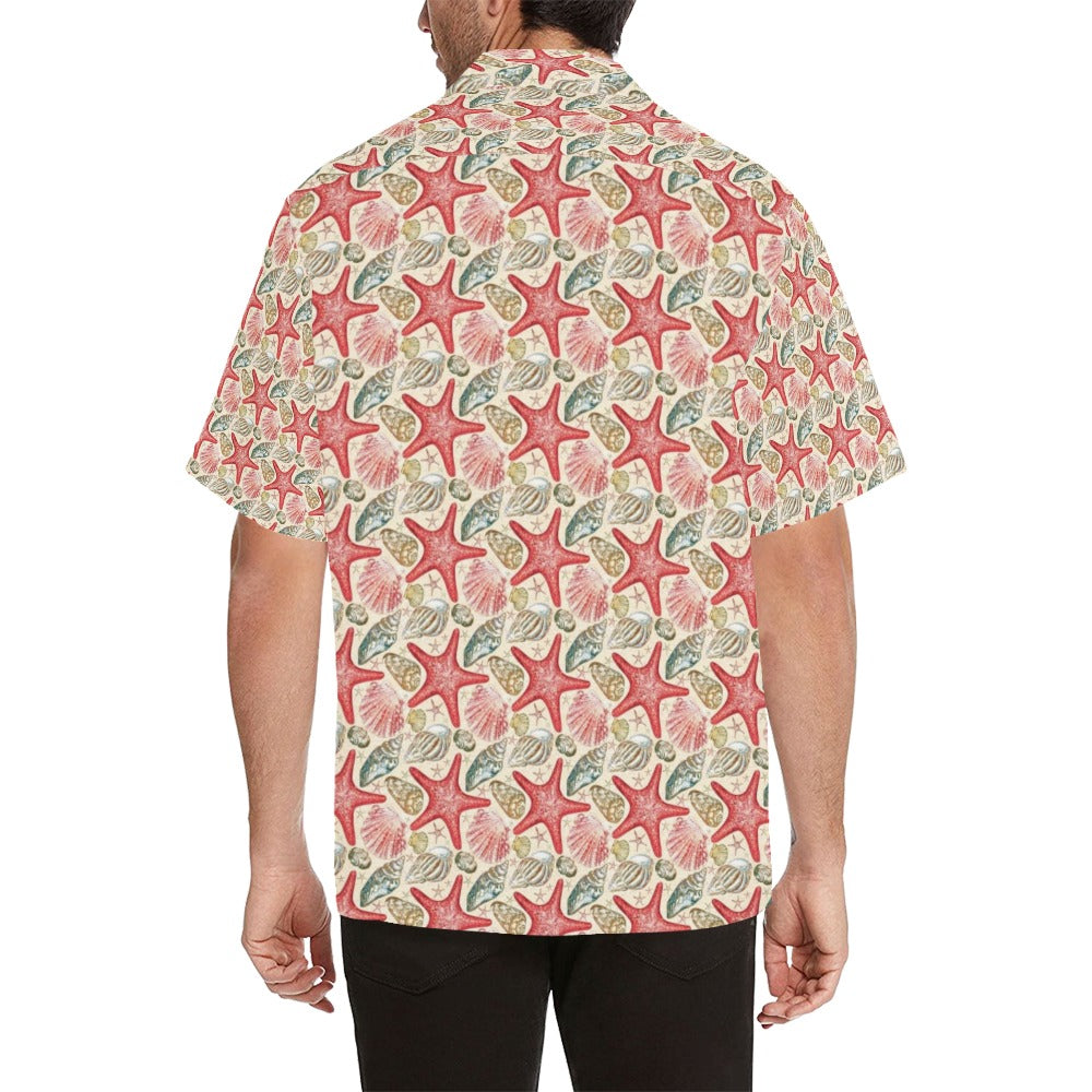Seashell Print Design LKS301 Men's Hawaiian Shirt