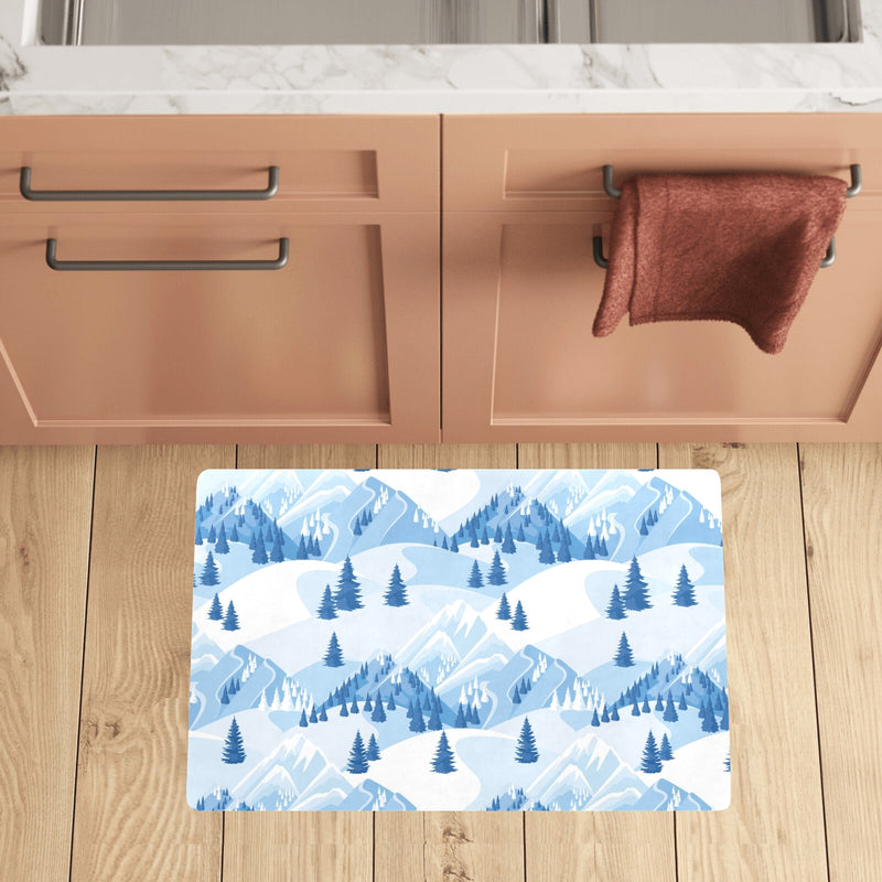 Mountain Pattern Print Design 03 Kitchen Mat