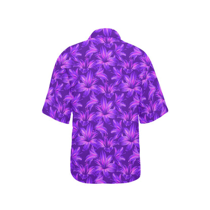 Amaryllis Pattern Print Design AL03 Women's Hawaiian Shirt