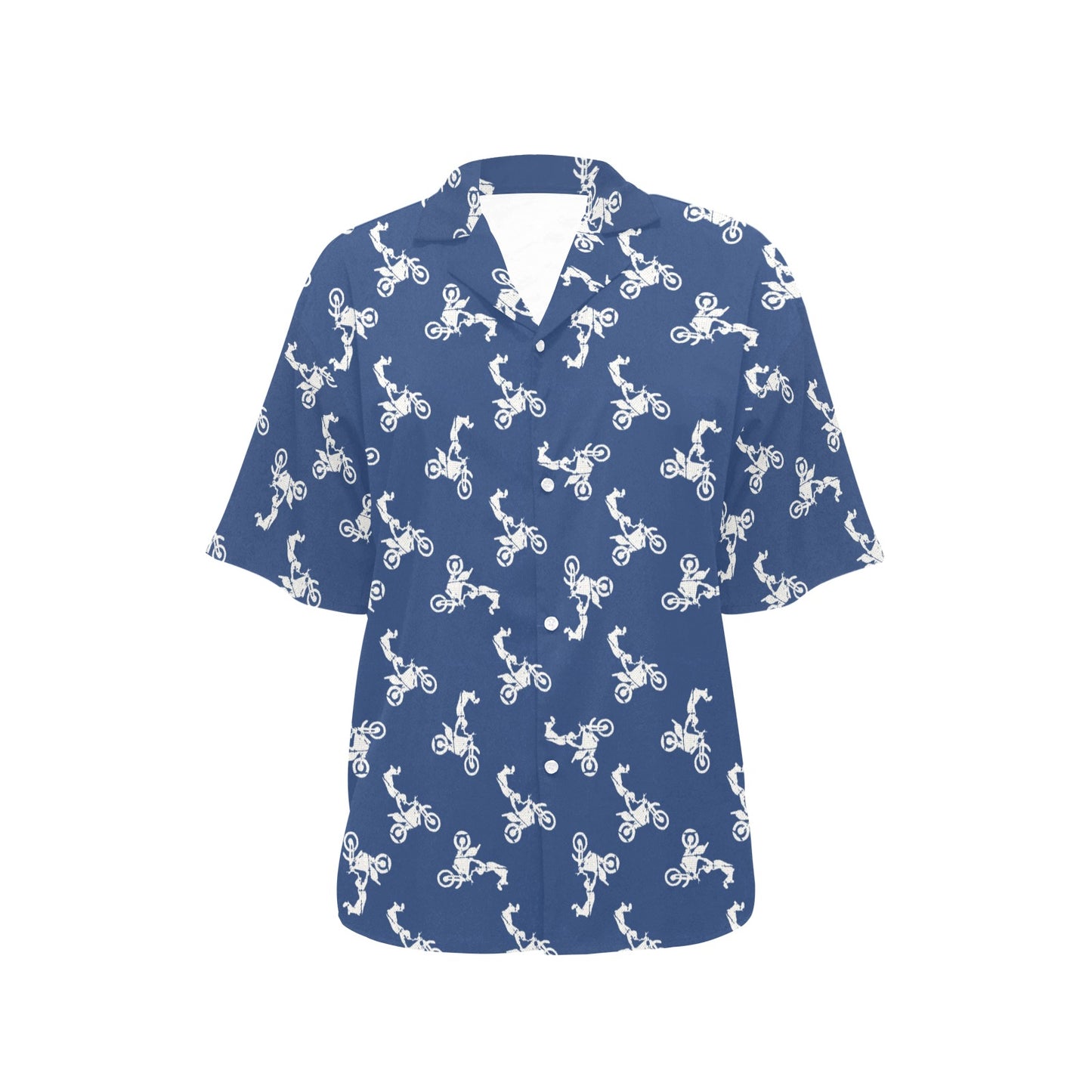 Motocross Pattern Print Design 01 Women's Hawaiian Shirt
