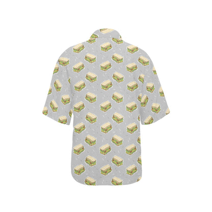 Sandwich Print Design LKS304 Women's Hawaiian Shirt