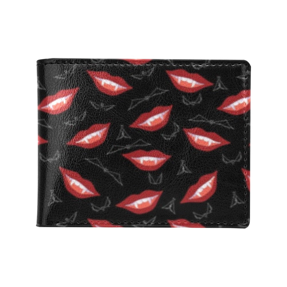 Vampire Lips Print Design LKS301 Men's ID Card Wallet