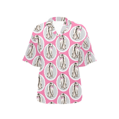 Rabbit Pattern Print Design RB019 Women's Hawaiian Shirt