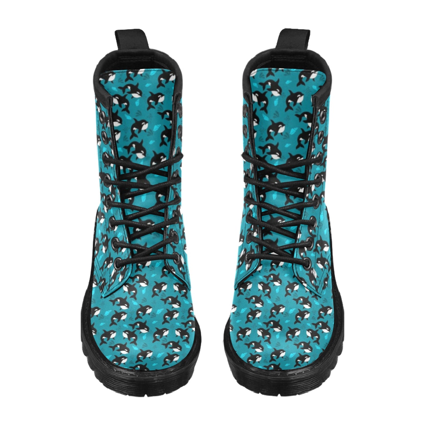 Whale Sea Design Themed Print Women's Boots
