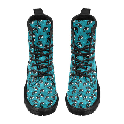 Whale Sea Design Themed Print Women's Boots
