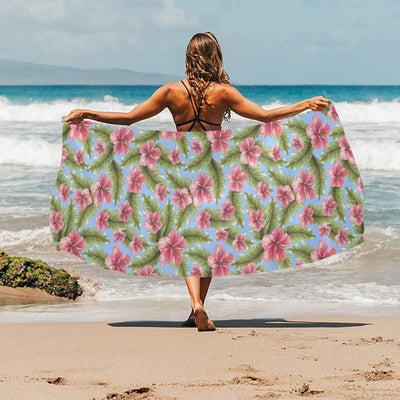 Tropical Flower Print Design LKS301 Beach Towel 32" x 71"