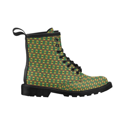 African Geometric Print Pattern Women's Boots