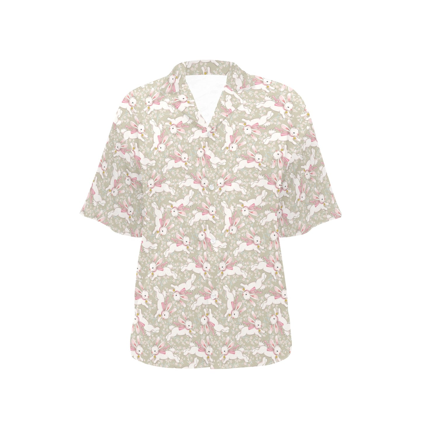 Bunny Pattern Print Design 06 Women's Hawaiian Shirt