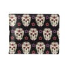 Sugar Skull Print Design LKS304 Men's ID Card Wallet