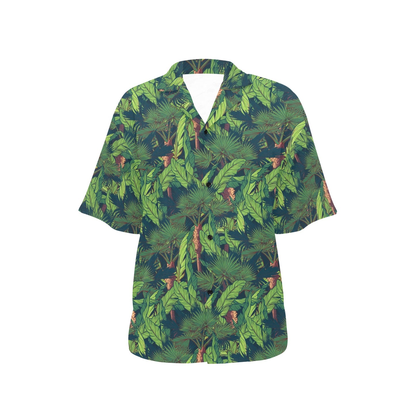 Rainforest Pattern Print Design A01 Women's Hawaiian Shirt